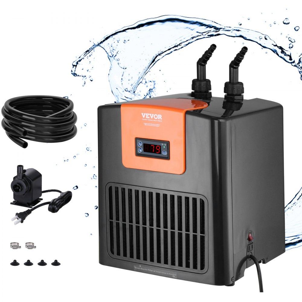 Pet Supplies | Aquarium Chiller, 52 Gal 196 L, 1/10 HP Hydroponic Water Chiller, Quiet Refrigeration Compressor for Seawater and Fresh Water, Fish Tank Cooling System with Pump/Hose, for Jellyfish, Coral Reef Agriculture & Forestry Equipment Pet Supplies