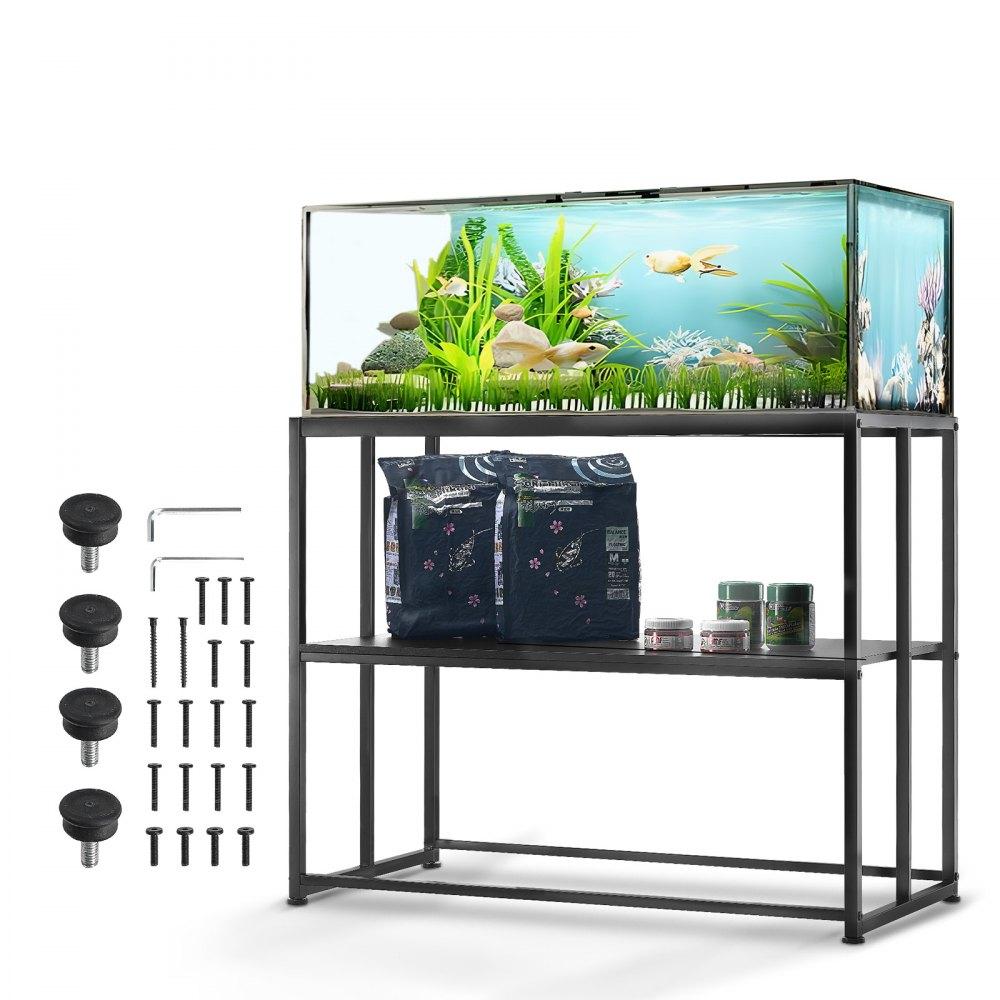 Pet Supplies | Aquarium Stand, 40 Gallon Fish Tank Stand, 36.5 x 18.5 x 29.5 in Steel Turtle Tank Stand, 335 lbs Load Capacity, Reptile Tank Stand with Storage, Hardware Kit, and Non-slip Feet, Black Agriculture & Forestry Equipment Pet Supplies