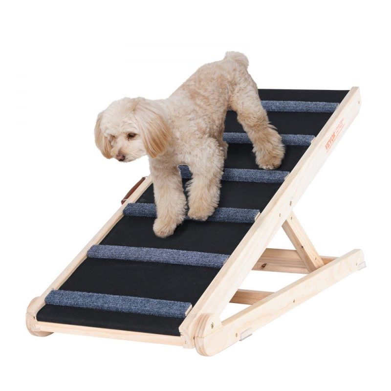 Pet Supplies | Dog Ramp, Folding Pet Ramp for Bed, Adjustable Dog Ramp for Small, Large, Old Dogs & Cats, Wooden Pet Ramp with 41.3″ Long Ramp, Adjustable from 13.77″ to 25.59″, Suitable for Couch, Sofa, Car Agriculture & Forestry Equipment Pet Supplies