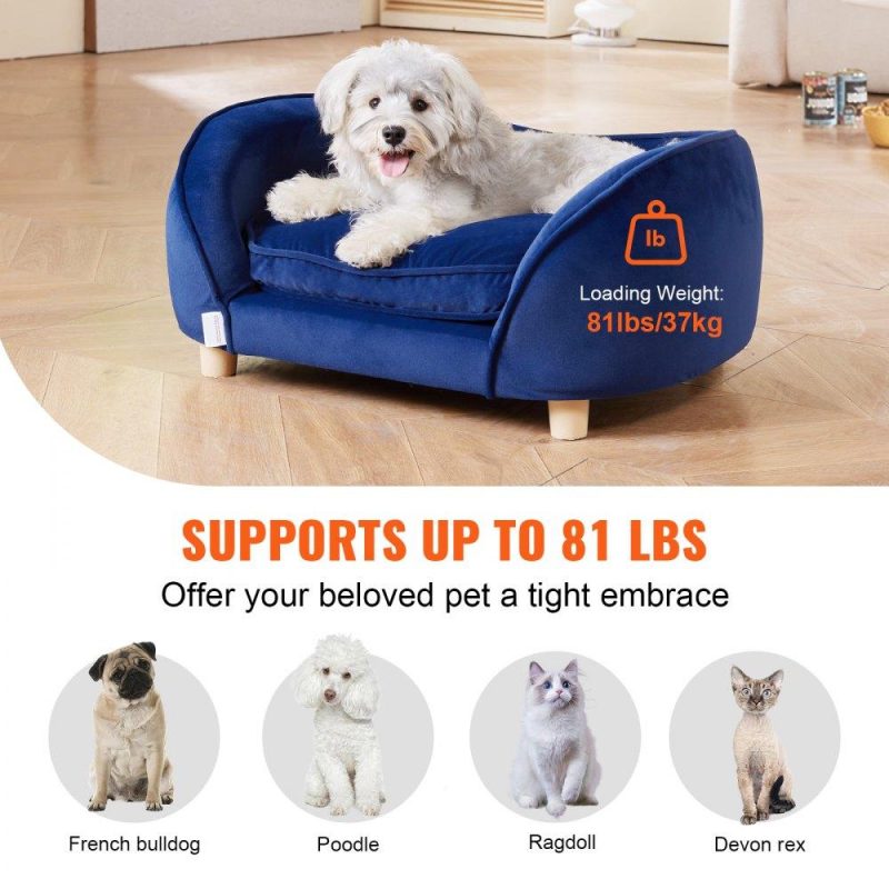 Pet Supplies | Pet Sofa Dog Couch for Medium-Sized Dogs and Cats Dog Sofa Bed 81 lbs Blue Agriculture & Forestry Equipment Blue