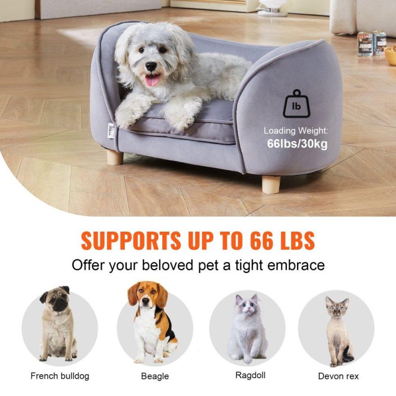 Pet Supplies | Pet Sofa Dog Couch for Small-Sized Dogs and Cats Dog Sofa Bed 66 lbs Gray Agriculture & Forestry Equipment Gray