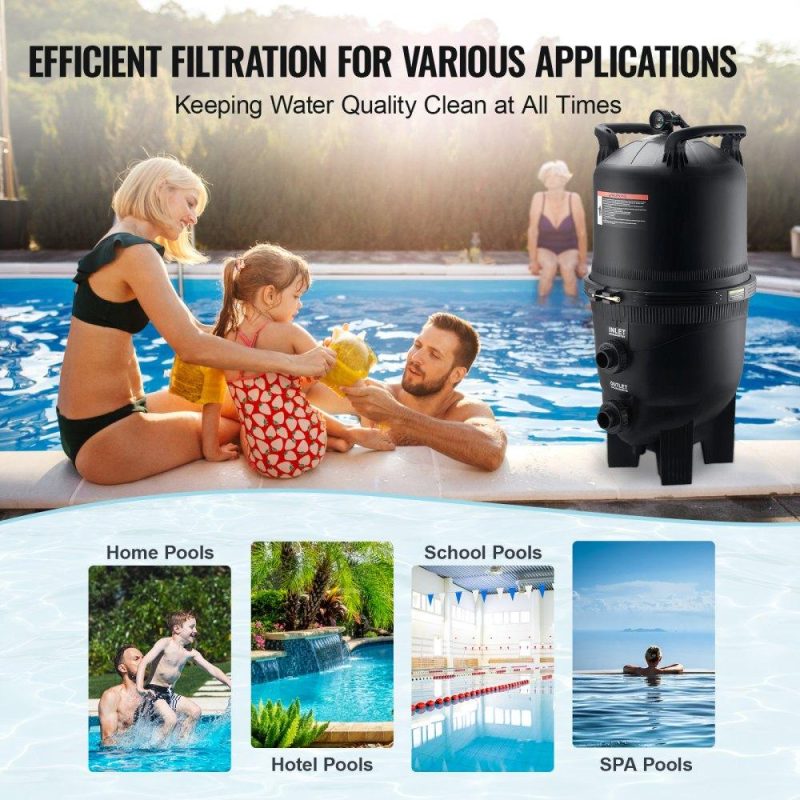 Pools & Spas | Cartridge Pool Filter, 325Sq. Ft Filter Area Inground Pool Filter, Above Ground Swimming Pool Filtration Filter System with Upgrade Filter &Leak-proof, for Hot Tubs, Spa, Inflatable Pool Lawn & Garden Pools & Spas