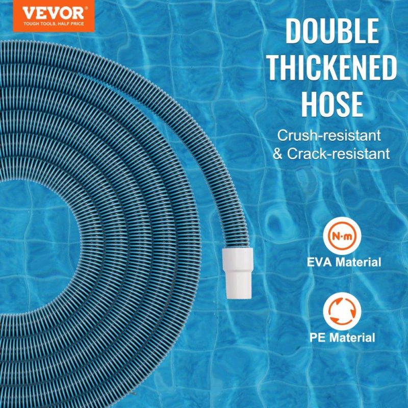 Pools & Spas | Heavy Duty Swimming Pool Hose, 1-1/2-Inch x 30-Feet, Pool Vacuum Cleaning Hose, Compatible with Above Ground Pool In-Ground Pool Sand Filter Pump Pool Pump Pool Skimmer Various Cleaning Products Lawn & Garden Pools & Spas