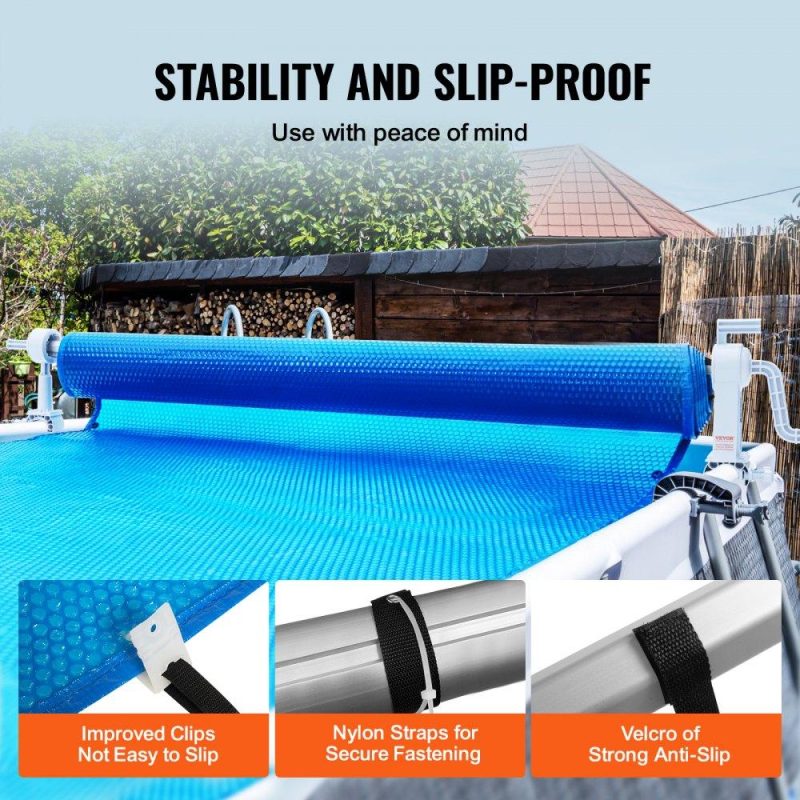 Pools & Spas | Pool Cover Reel, Aluminum Solar Cover Reel 20 ft, Above Ground Swimming Pool Cover Reel Set , Fits for 3-20 ft Width Swimming Pools Lawn & Garden Pools & Spas