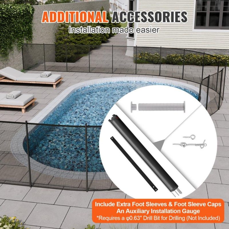 Pools & Spas | Pool Fence, 4 x 108 FT Pool Fences for Inground Pools, Removable Child Safety Pool Fencing, Easy DIY Installation Swimming Pool Fence, 340gms Teslin PVC Pool Fence Mesh Protects Kids and Pets Lawn & Garden Pools & Spas