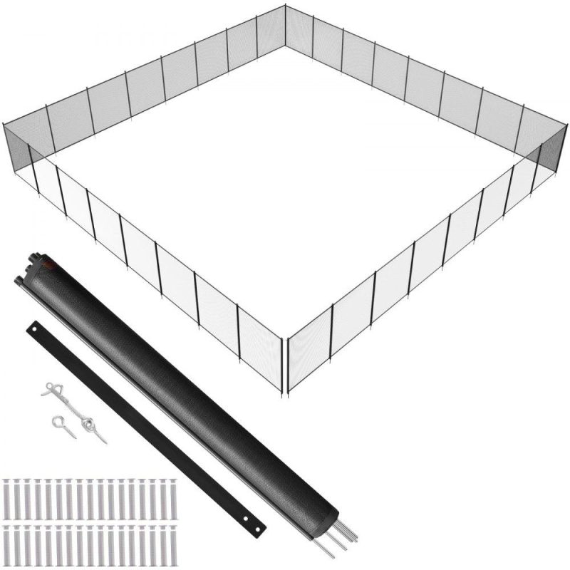 Pools & Spas | Pool Fence, 4 x 96 FT Pool Fences for Inground Pools, Removable Child Safety Pool Fencing, Easy DIY Installation Swimming Pool Fence, 340gms Teslin PVC Pool Fence Mesh Protects Kids and Pets Lawn & Garden Pools & Spas