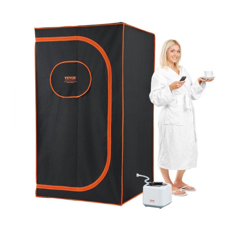 Pools & Spas | Portable Steam Sauna Tent Full Size, 1000W Personal Sauna Blanket Kit for Home Spa, Detoxify & Soothing Heated Body Therapy, Time & Temperature Remote Control With Floor  Mat Lawn & Garden Pools & Spas