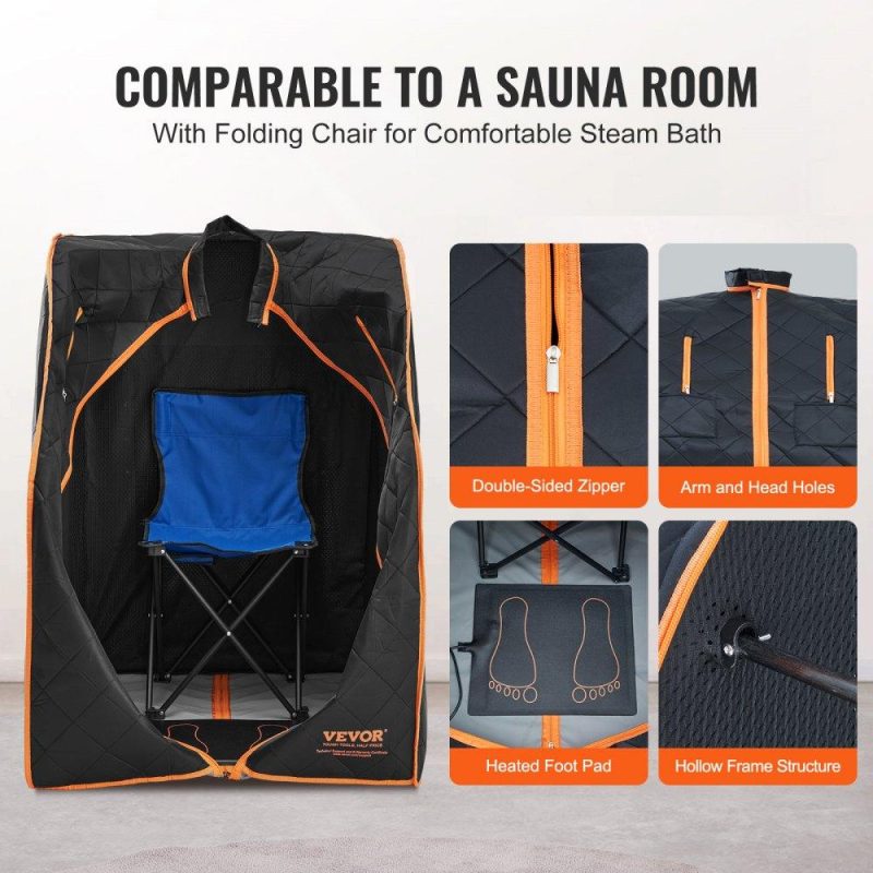 Pools & Spas | Sauna Blanket for Detoxification, 1050W Portable Far Infrared Sauna Tent for Home, 104 – 167℉, 1-60 Minutes Timer , Personal Sauna Box for Home Spa Indoor Black 27.56 x 31.5 x 38.58 inch Lawn & Garden Pools & Spas