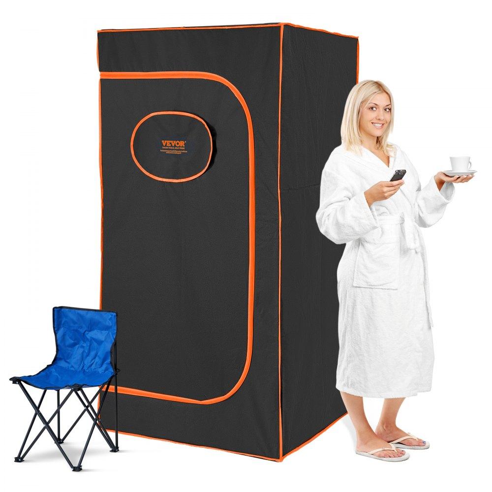 Pools & Spas | Sauna Tent Portable Full Size, 1400W Personal Sauna Kit for Home Spa, Detoxify & Soothing Infrared Heated Body Therapy, Time & Temperature Remote Control With Chair & Floor Mat Lawn & Garden Pools & Spas