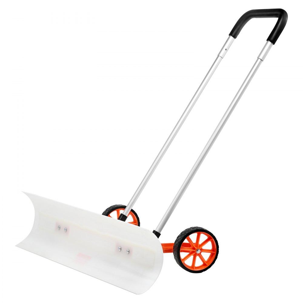 Snow & Ice Removal Equipment | Snow Shovel with Wheels, 37 inch Snow Shovel for Driveway, ABS Snow Shovel Pusher for Snow Removal, Heavy Duty Shovel Pusher with Wide Blade and U-shaped Aluminum Alloy Handle Lawn & Garden Snow & Ice Removal Equipment