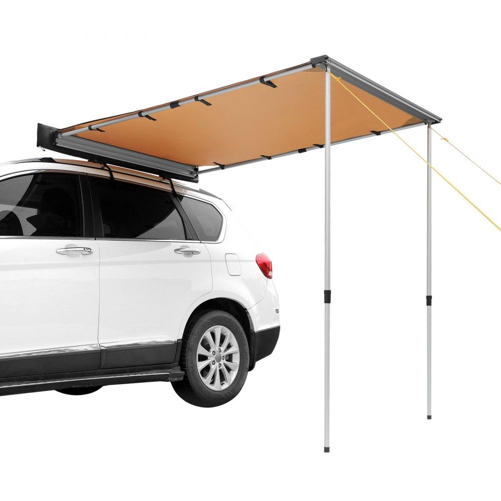 Tents | Car Side Awning, Large 4.6’x6.6′ Shade Coverage Vehicle Awning, PU3000mm UV50+ Retractable Car Awning with Waterproof Storage Bag, Suitable for Truck, SUV, Van, Campers Lawn & Garden Tents