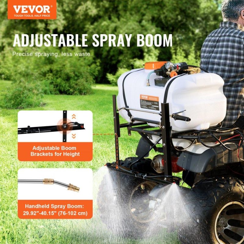 Watering & Irrigation | ATV Spot Sprayer, 15.9 Gal/60 L ATV/UTV Broadcast Sprayer with A Nozzle Boom, 12 V Pump Weed Sprayer with Water Tank, 1.9 GPM Flow Rate, Adjustable 0-72 PSI, 20FT Hose, White Lawn & Garden Watering & Irrigation