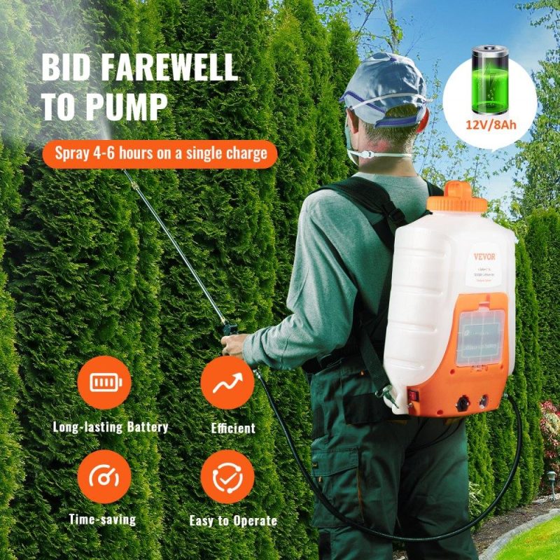 Watering & Irrigation | Battery Powered Backpack Sprayer 4 Gal Tank 0-90 PSI Adjustable Pressure Lawn & Garden Watering & Irrigation