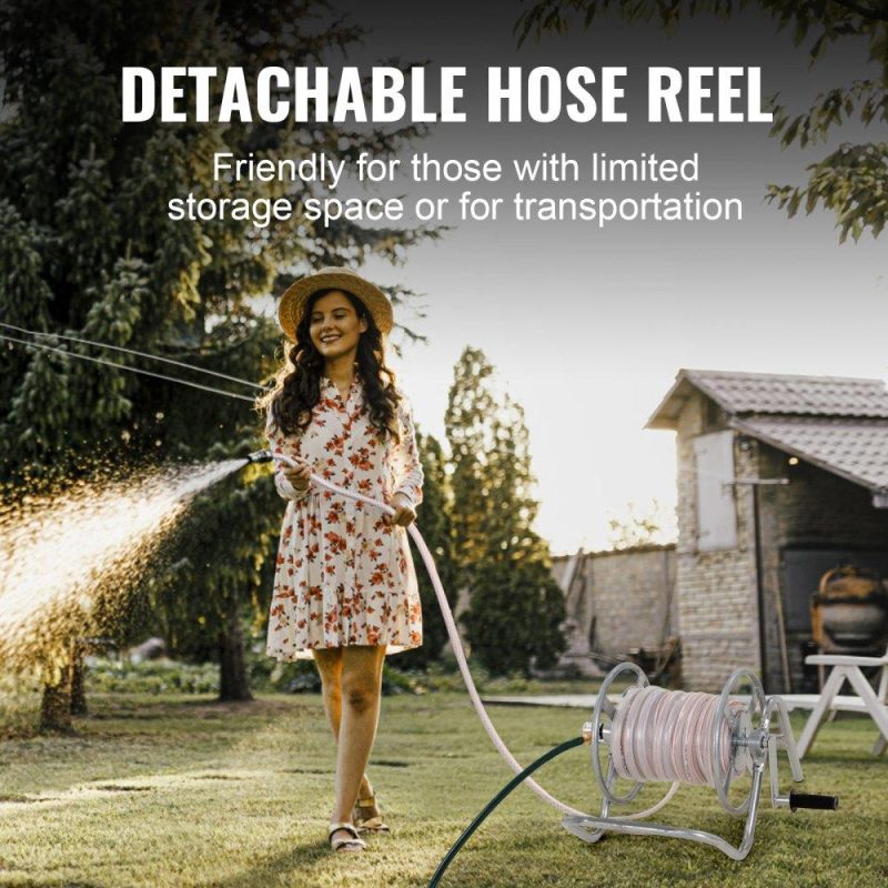 Watering & Irrigation | Hose Reel Cart, Hold Up to 200 ft of 5/8’’ Hose (Hose Not Included), Garden Water Hose Carts Mobile Tools with Wheels, Heavy Duty Powder-coated Steel Outdoor Planting for Garden, Yard, Lawn Lawn & Garden Watering & Irrigation