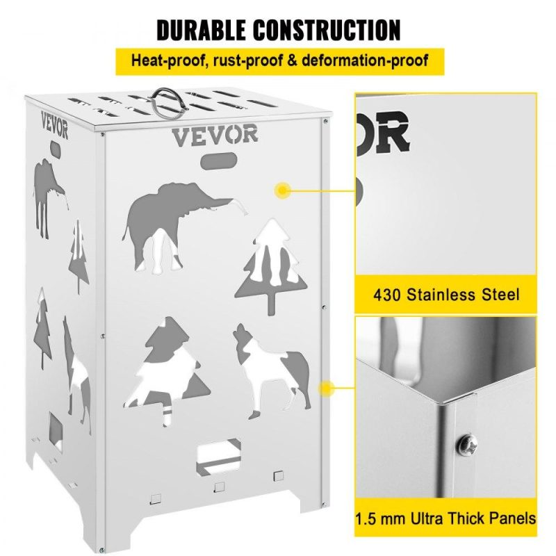 Patio Furniture & Accessories | Burn Barrel Burn Drum Incinerator Barrel 14x14x24 Inch For Yard Waste Lawn & Garden Patio Furniture & Accessories