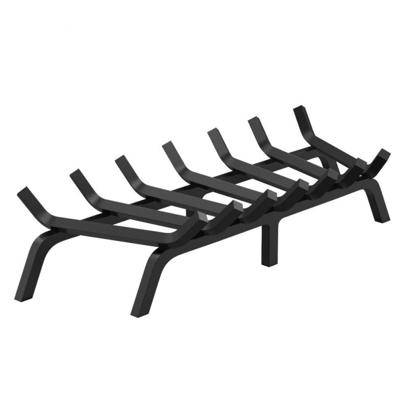 Patio Furniture & Accessories | Fireplace Log Grate, 30 inch Heavy Duty Fireplace Grate with 6 Support Legs, 3/4’’ Solid Powder-coated Steel Bars, Log Firewood Burning Rack Holder for Indoor and Outdoor Fireplace Lawn & Garden Patio Furniture & Accessories