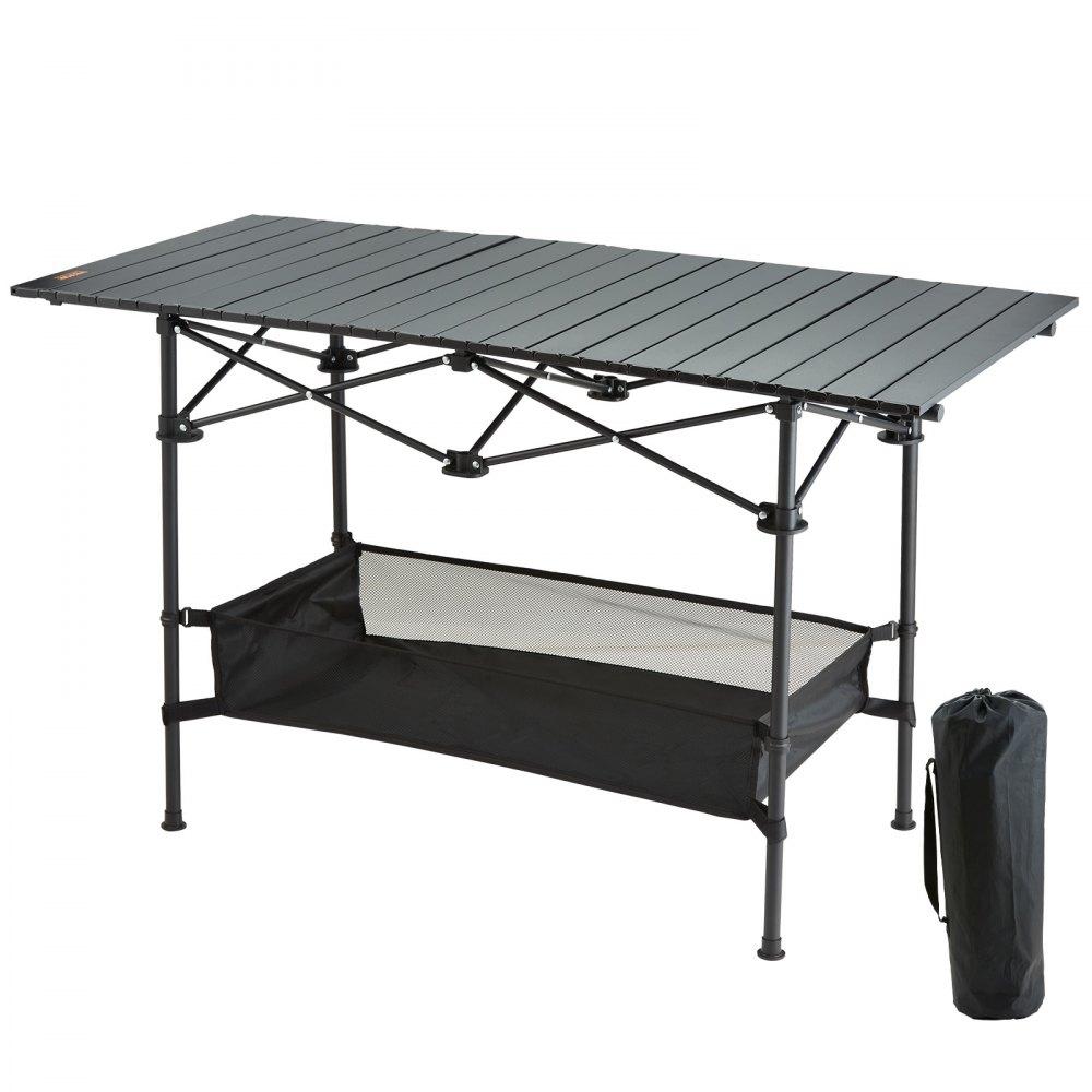 Patio Furniture & Accessories | Folding Camping Table, Outdoor Portable Side Tables, Lightweight Fold Up Table, Aluminum & Steel Ultra Compact Work Table with Large Storage and Carry Bag, For Beach, Picnic, Travel, 24×16 inch Lawn & Garden Patio Furniture & Accessories