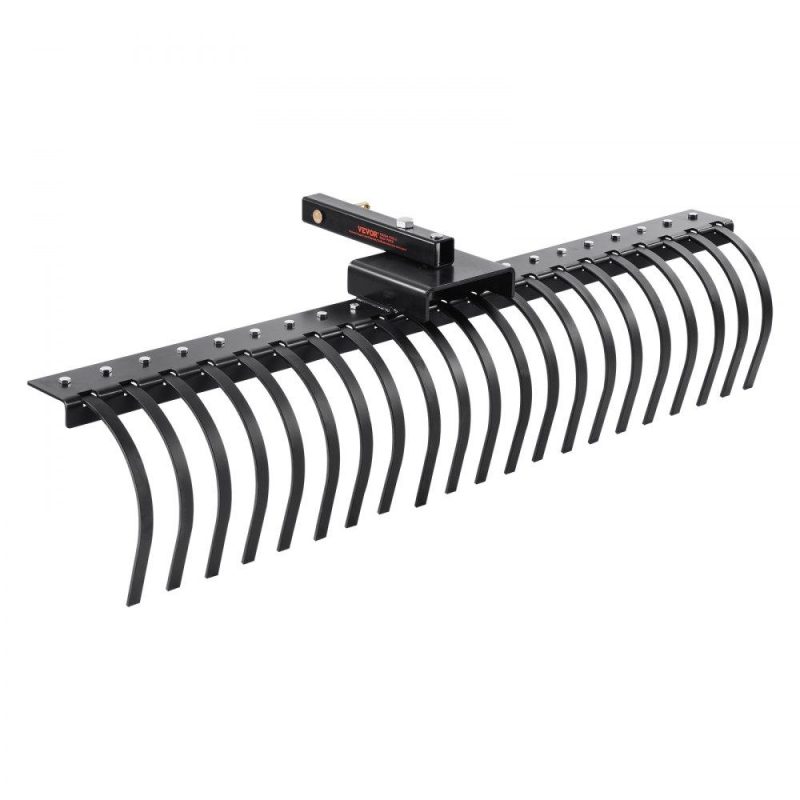 Outdoor Power Equipment | Tow Behind Landscape Rake, 60″ Tow Dethatcher with 21 Steel Coil Tines, Lawn Dethatcher Rake Attaches to 48″ or 60″ Toolbars and 3-point Suspension Systems, for Leaves, Pine Needles, and Grass Lawn & Garden Outdoor Power Equipment