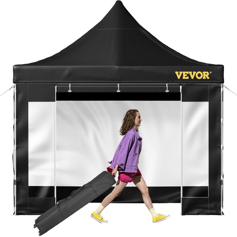 Tents | Pop Up Canopy Tent, 10 x 10 FT, Outdoor Patio Gazebo Tent with Removable Sidewalls and Wheeled Bag, UV Resistant Waterproof Instant Gazebo Shelter for Party, Garden, Backyard, Black Black Lawn & Garden Black