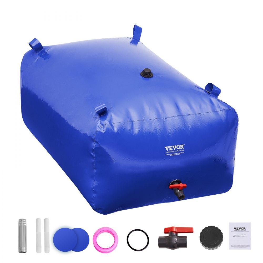 Watering & Irrigation | 400L/105.7 Gallon Water Storage Bladder, RV Water Tank, 1000D Blue PVC Collapsible Water Storage Containers, Large Capacity Soft Water Bag, Portable Water Bladder, Fire Prevention, Camping Lawn & Garden Watering & Irrigation